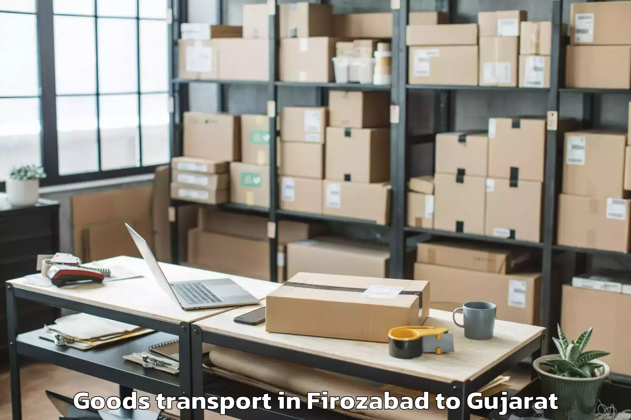 Firozabad to Lunavada Goods Transport Booking